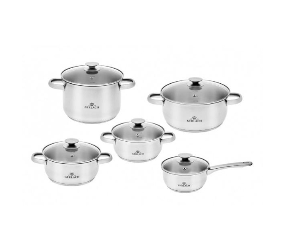 Gerlach First pot set - induction - stainless steel - 10 elements