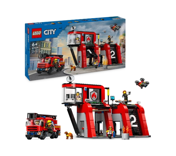 Zestaw LEGO City - Remiza strazacka z wozem strazackim